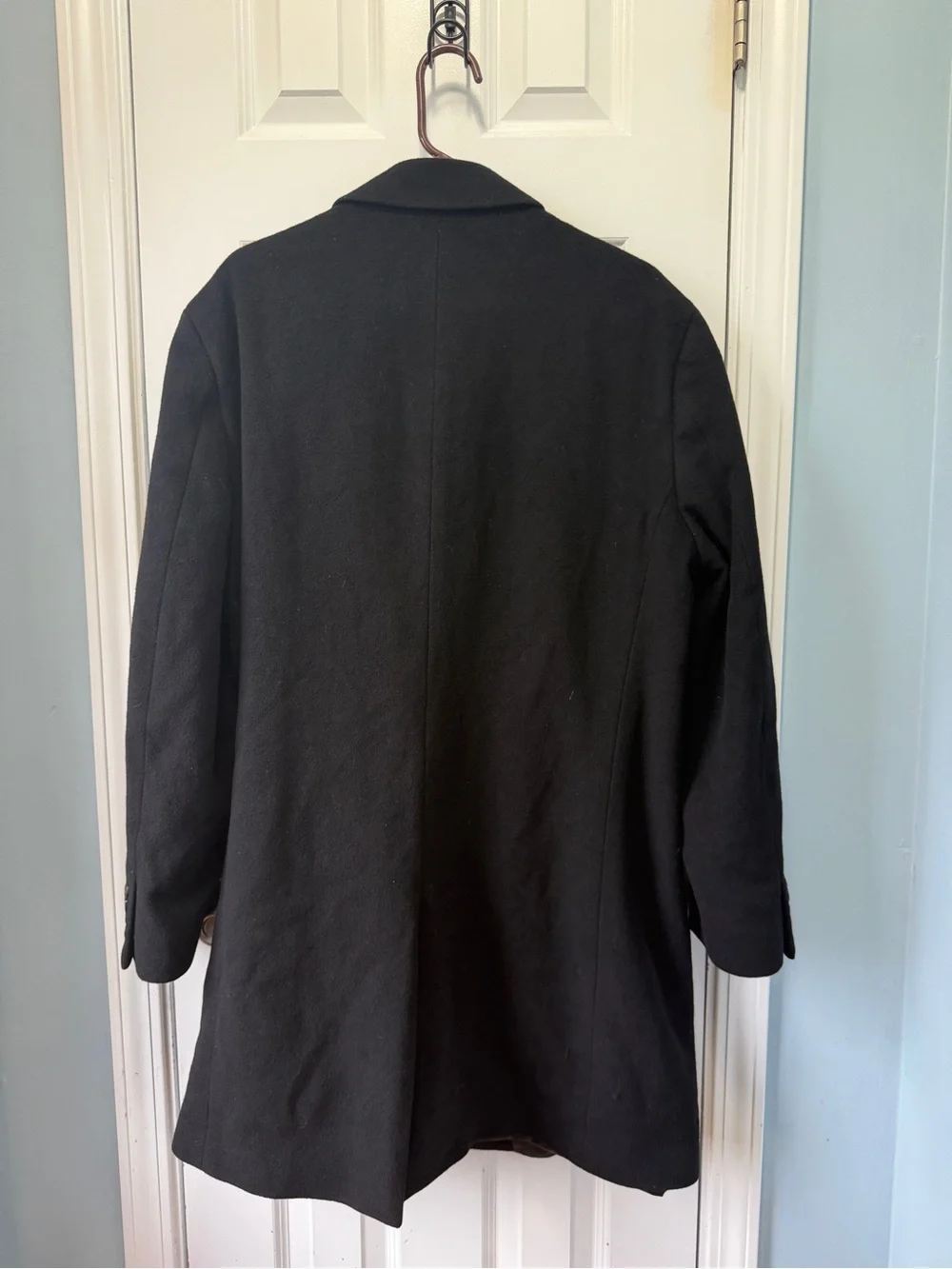 Lauren Ralph Lauren Men's Black Cashmere Blend Long Coat Size 46R